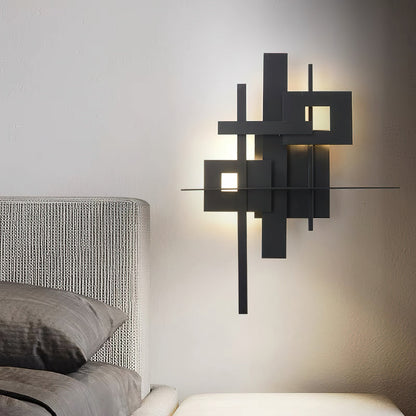 Eithne Planar Wall Lamp ? 18.9″ x H 23.2″ / Black / Warm Light Wall lamp