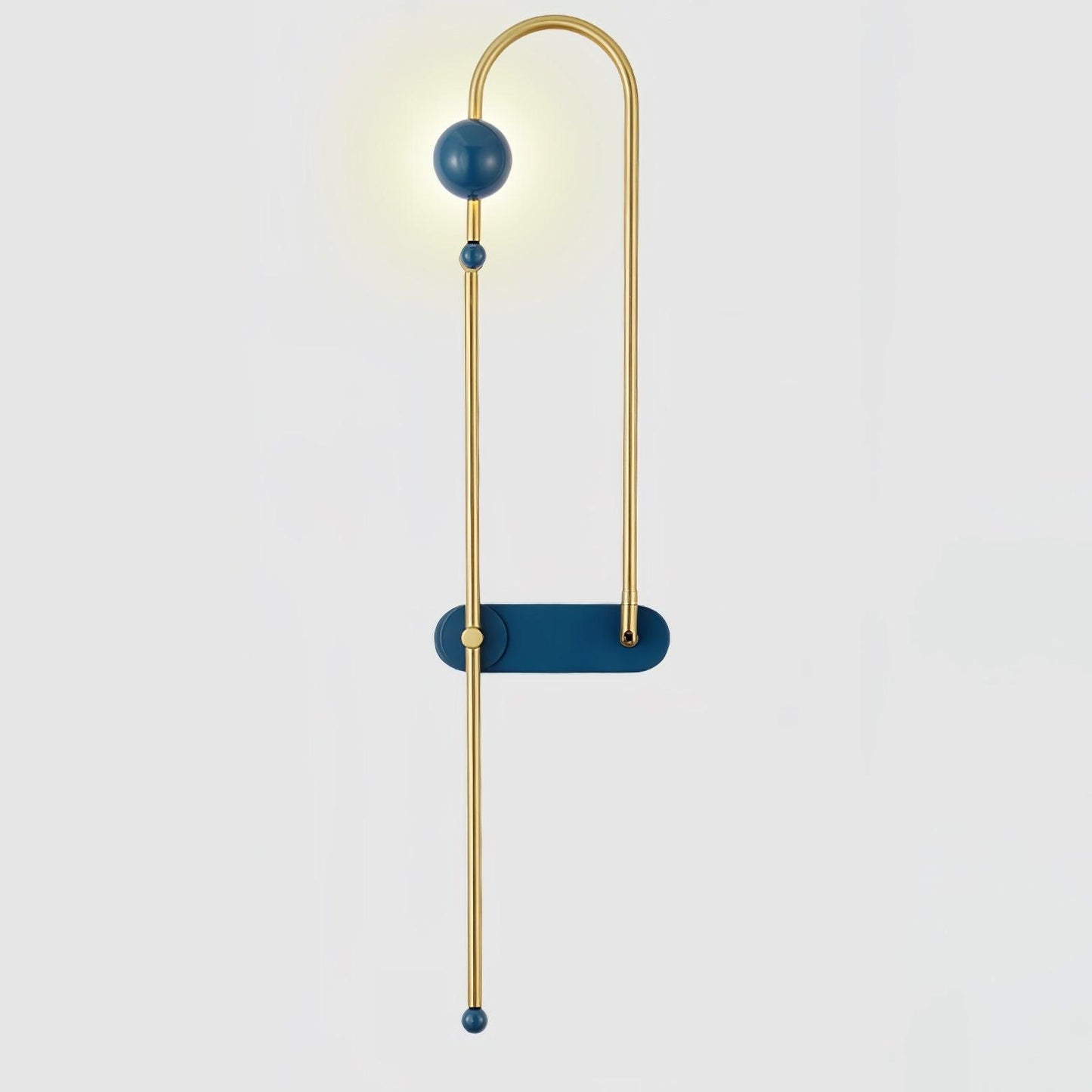 Electrical Circuit Wall Lamp Left: W 10.6″ x H 47.2″ / W 27cm x H 120cm / Gold & Blue / Warm Light Wall lamp