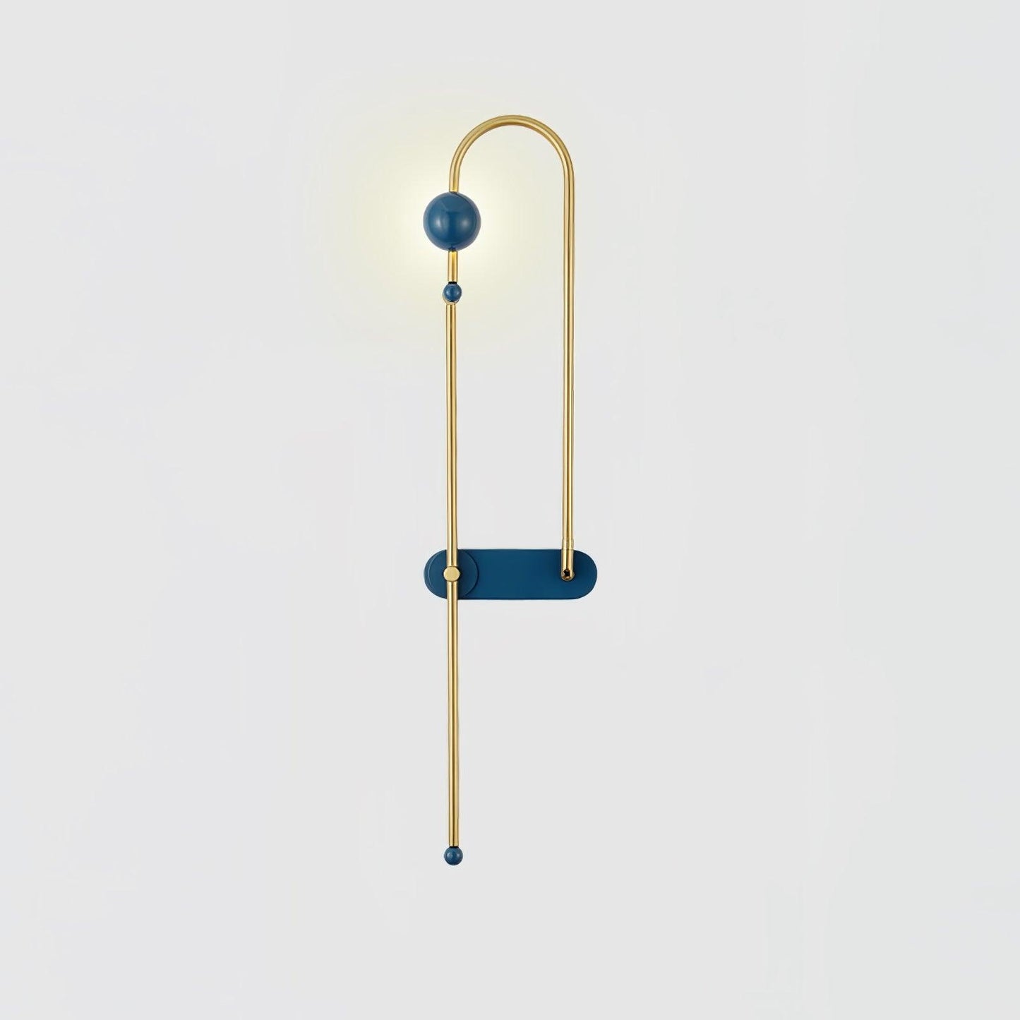 Electrical Circuit Wall Lamp Left: W 7.1″ x H 29.5″ / W 18cm x H 75cm / Gold & Blue / Warm Light Wall lamp