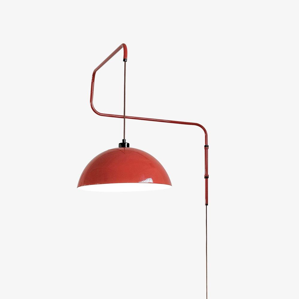 Elio Plug In Wall Lamp D 15.4″ x H 29″ / Dia 39cm x H 73.6cm / Red / US Plug Wall lamp
