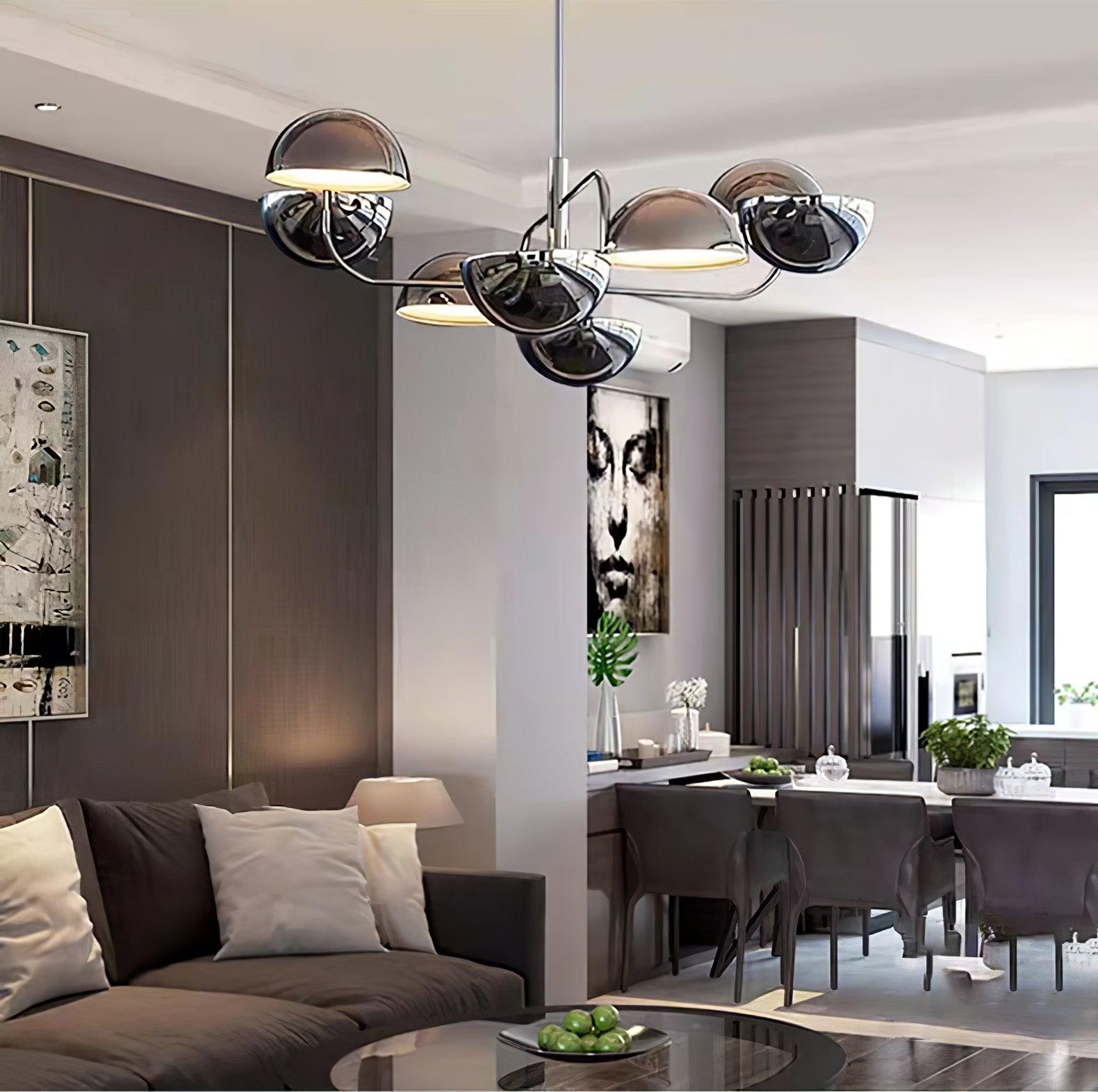 Elisabeth Penta Chandelier ? 31.5 x H 39″ / Dia 80cm x H 100cm / Black Chandelier