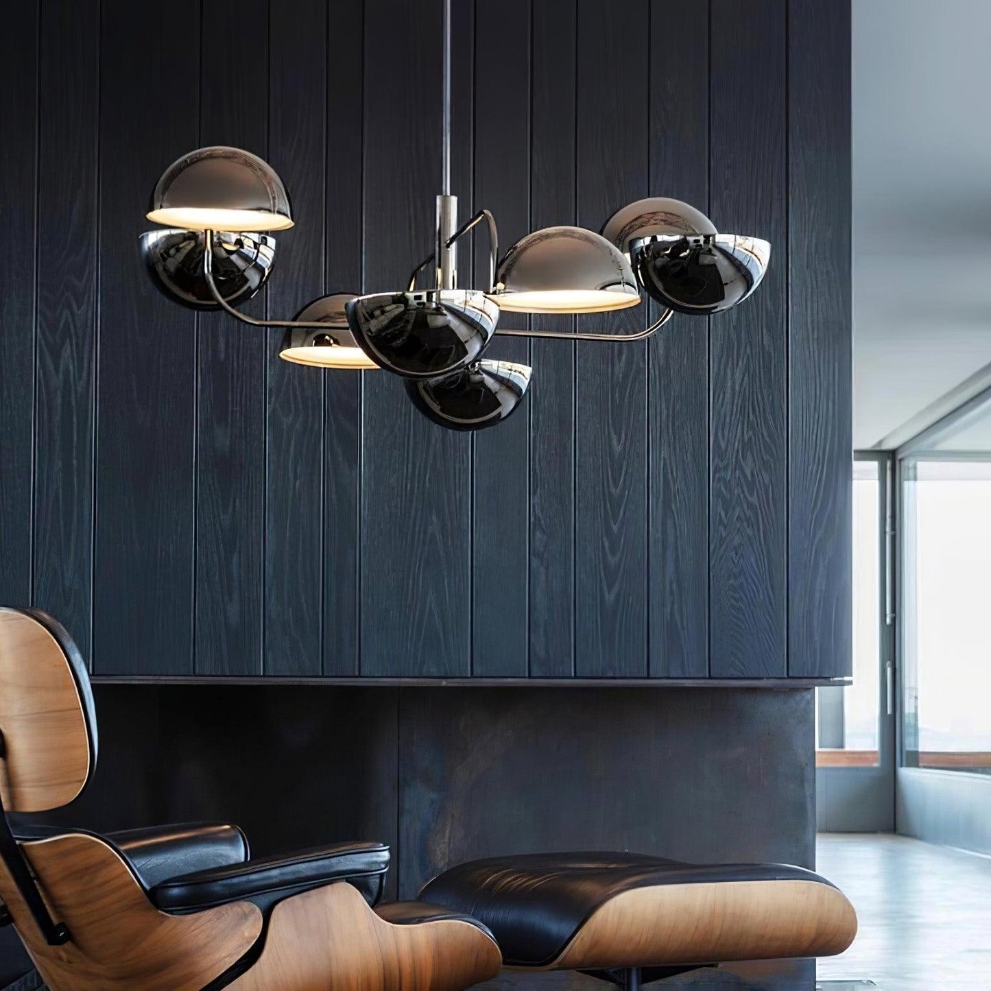 Elisabeth Penta Chandelier ? 31.5 x H 39″ / Dia 80cm x H 100cm / Black Chandelier