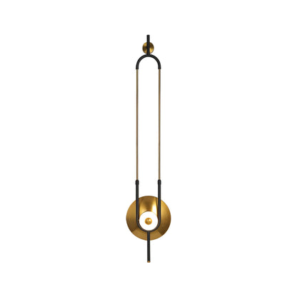 Ellipse Ring Marble Wall Light Dia 11″ x H 45.3″ / Dia 28cm x H 115cm / Gold & White / Warm Light Wall lamp
