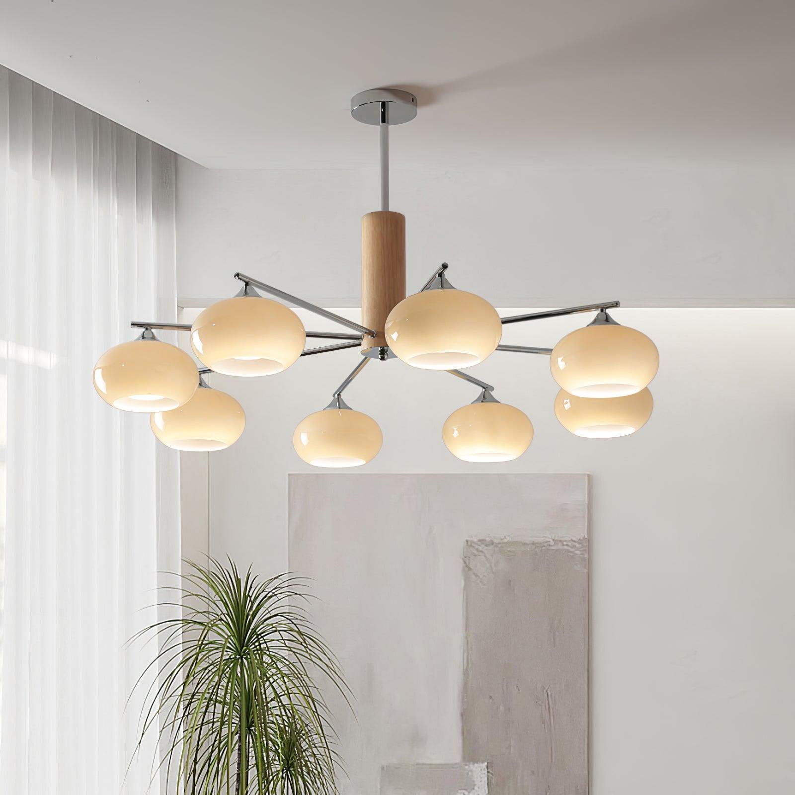 Elliptical Persimmon Chandelier Chandelier