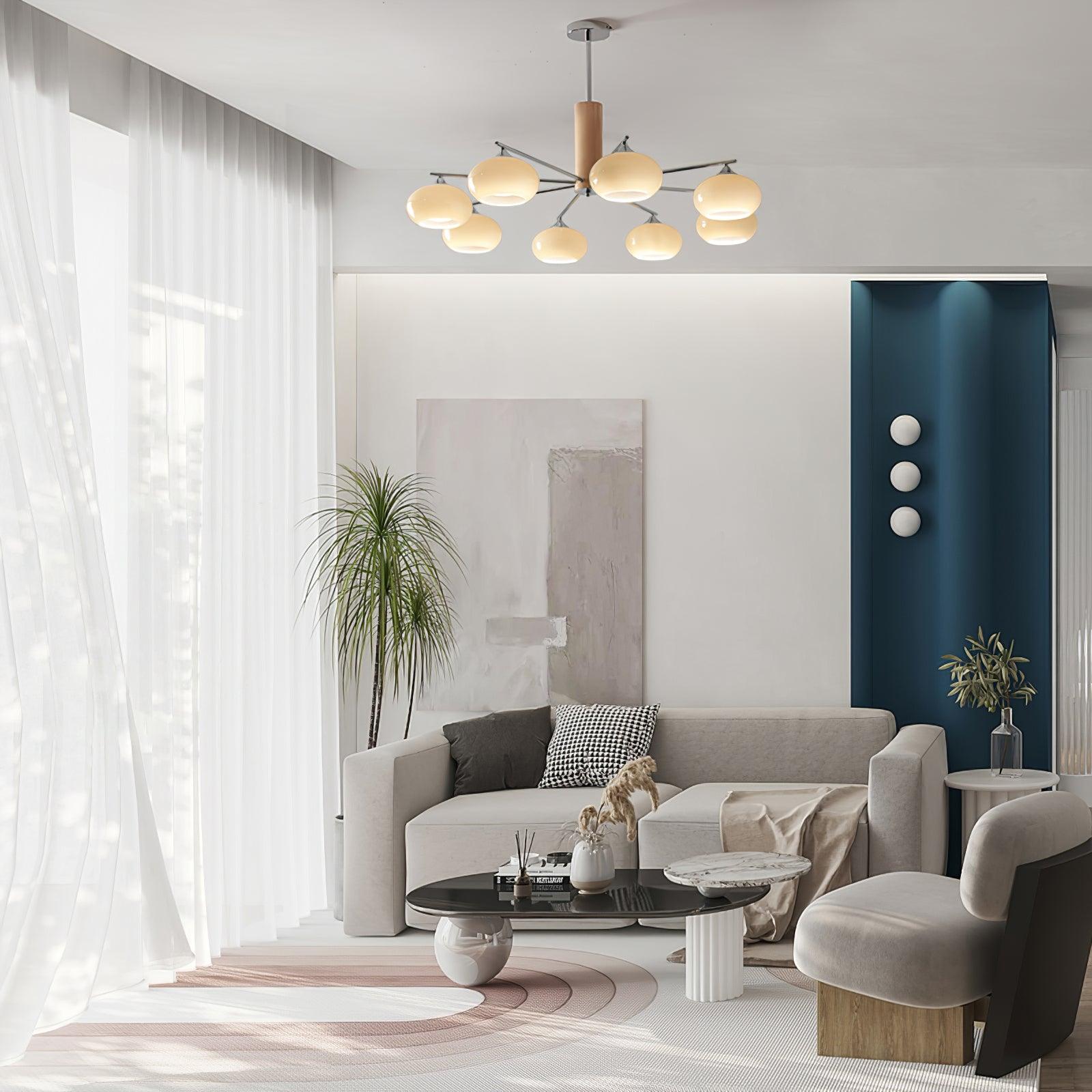 Elliptical Persimmon Chandelier Chandelier