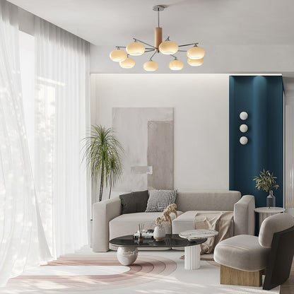 Elliptical Persimmon Chandelier Chandelier