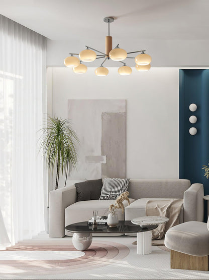 Elliptical Persimmon Chandelier Chandelier