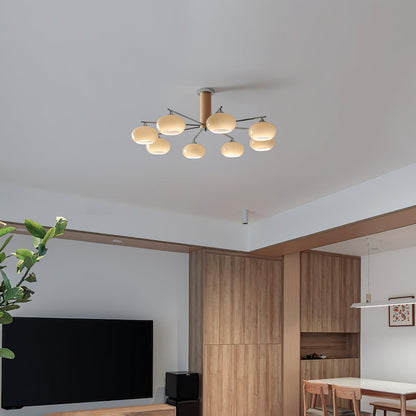 Elliptical Persimmon Chandelier Chandelier