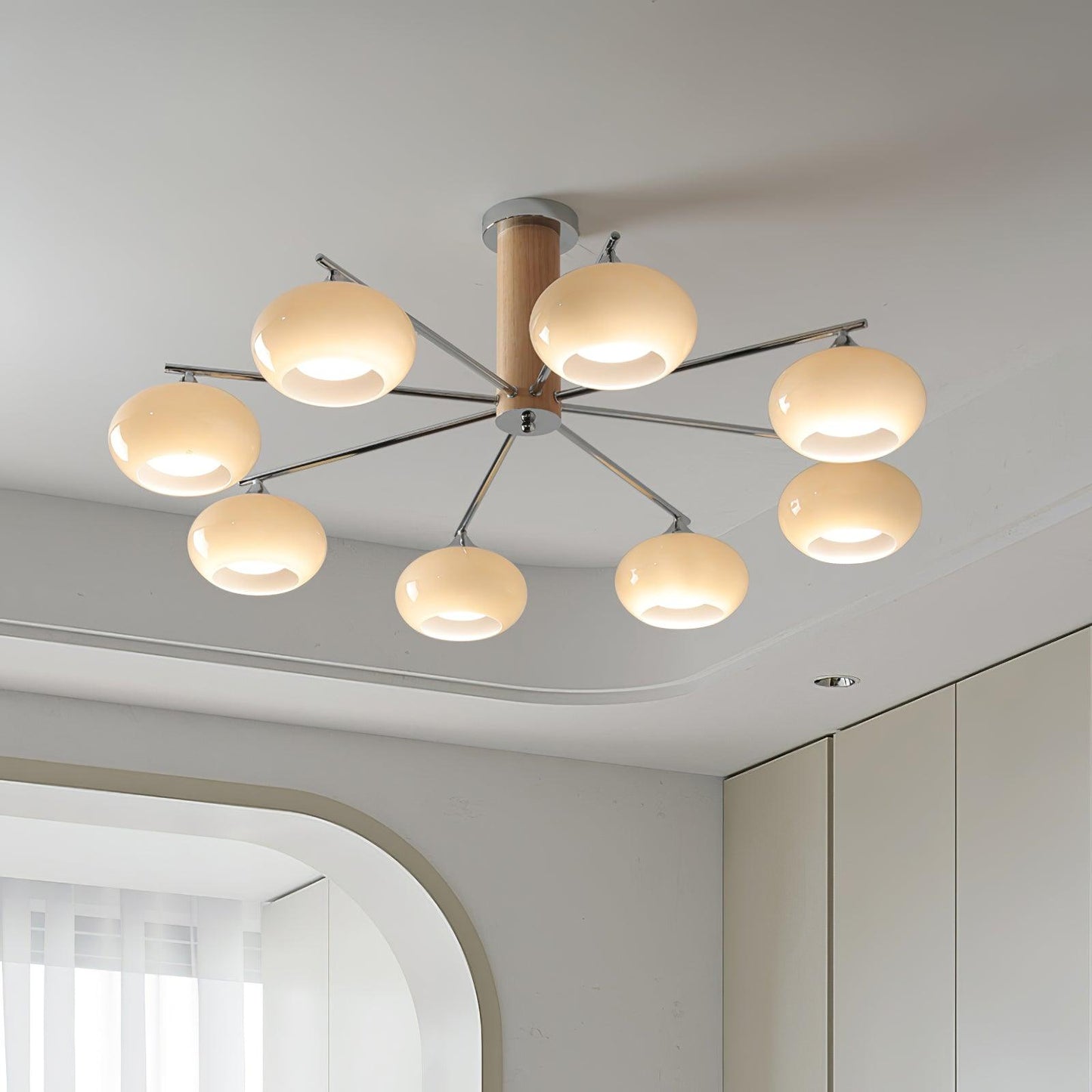 Elliptical Persimmon Chandelier Chandelier