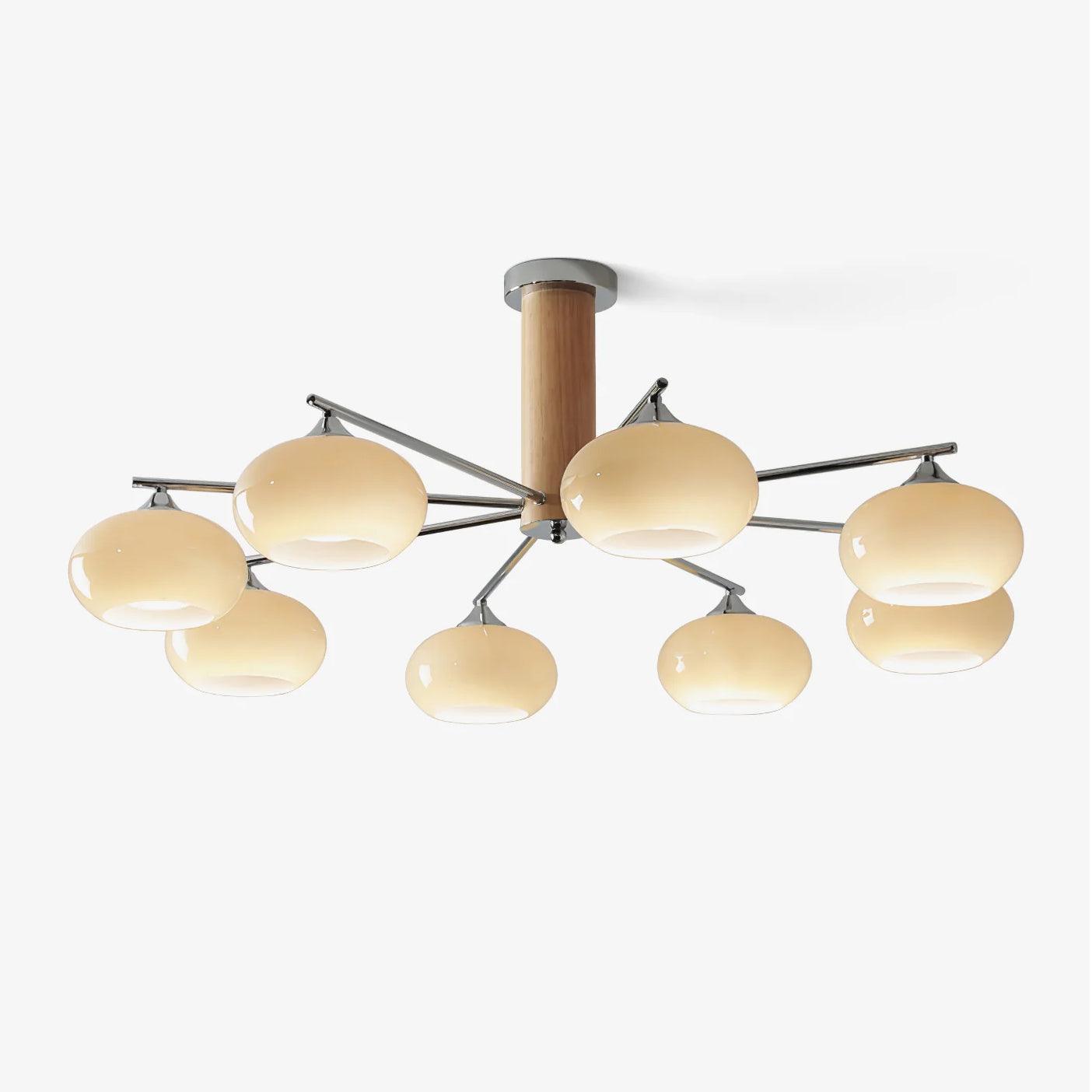 Elliptical Persimmon Chandelier Chandelier