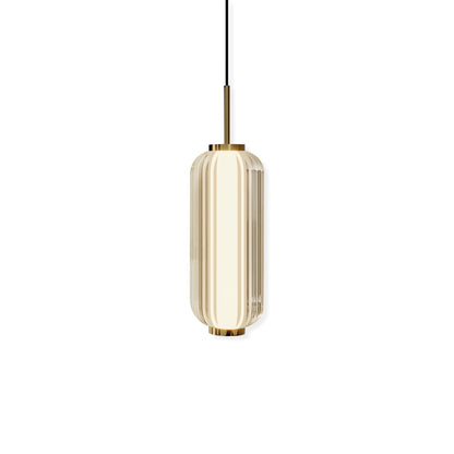 Elma Linear Pendant Lamp Dia 4.7″ x H 12.2″ / Dia 12cm x H 31cm / Gold & Clear & White / Warm Light Pendant light