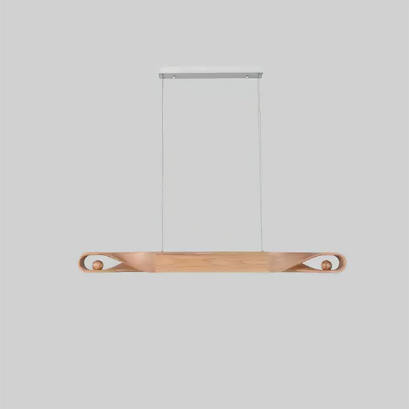 Elwood Chandelier Dia 51.2″ x H 3.9’’ / Wood Color / Warm Light Chandelier