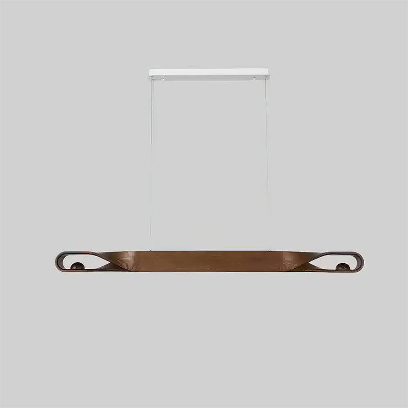 Elwood Chandelier Dia 59.1″ x H 3.9’’ / Walnut Color / Warm Light Chandelier