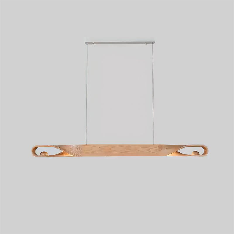 Elwood Chandelier Dia 59.1″ x H 3.9’’ / Wood Color / Warm Light Chandelier