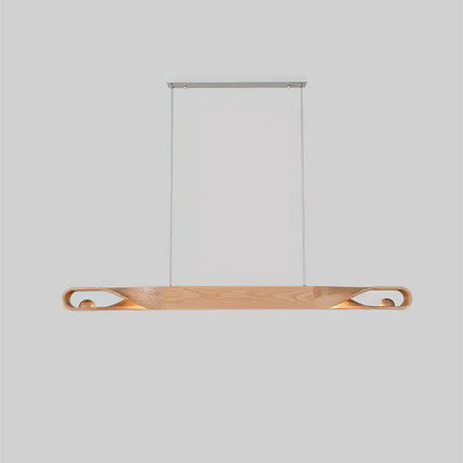 Elwood Chandelier Dia 59.1″ x H 3.9’’ / Wood Color / Warm Light Chandelier