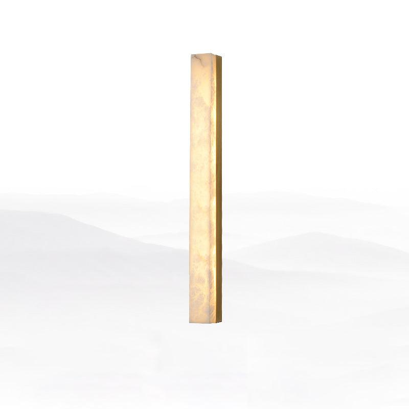 Emerson Wall Lamp ? 2.4″ x H 39.4″ / Dia 6cm x H 100cm / Brass & White / Warm Light Wall lamp