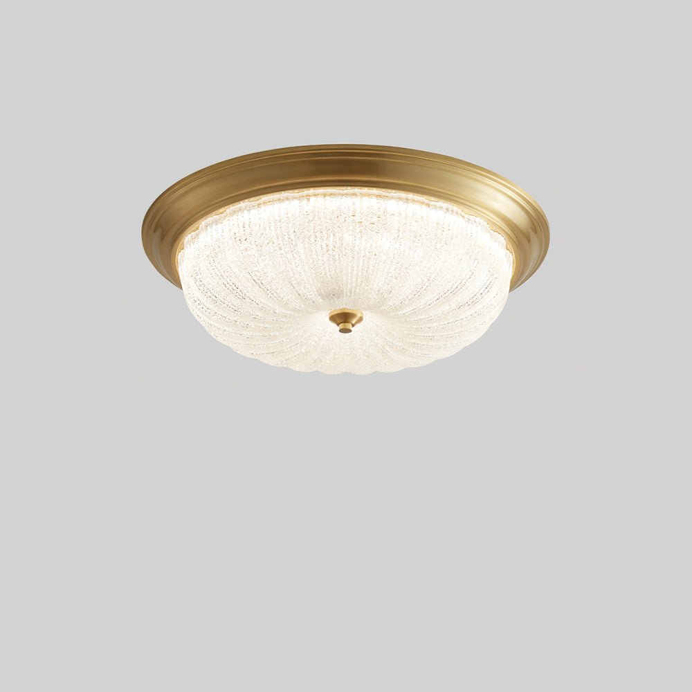 Emily Ceiling Light ? 19.7″ x H 5.9″ / Dia 50cm x H 15cm / Brass & White / Warm Light Ceiling lamp
