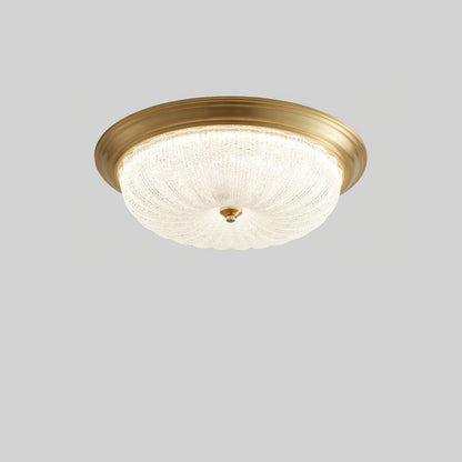 Emily Ceiling Light ? 19.7″ x H 5.9″ / Dia 50cm x H 15cm / Brass & White / Warm Light Ceiling lamp