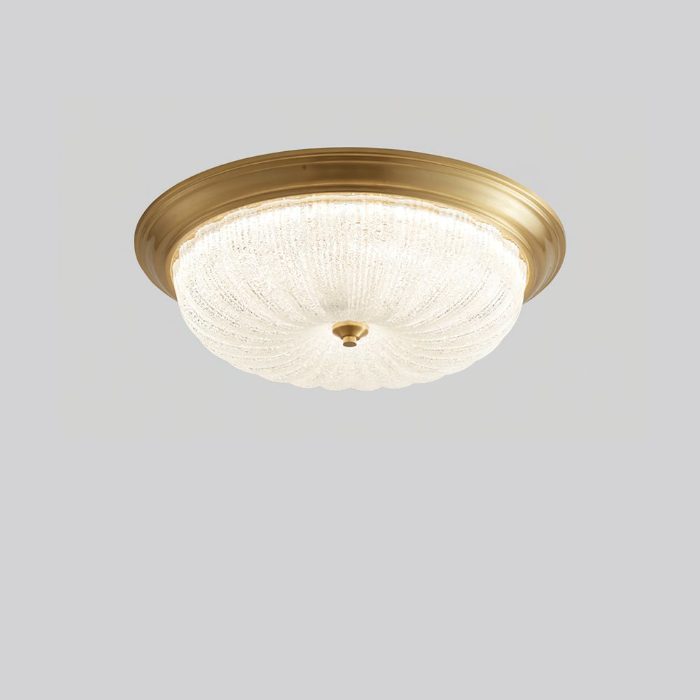 Emily Ceiling Light ? 15.7″ x H 5.9″ / Dia 40cm x H 15cm / Brass & White / Warm Light Ceiling lamp