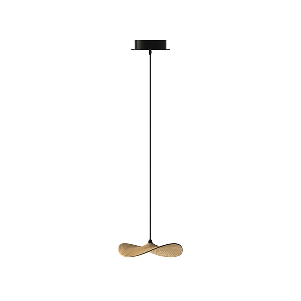 Empty Leaf Chandelier 1Head Dia 13’’ x H 3.1’’ / Wood Color / Warm Light Chandelier