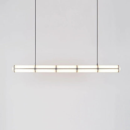 Cylindrical Endless Pendant Light L 59″ x H 35″ / L 150cm x H 89cm / Black & White / Warm Light Pendant light