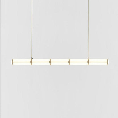 Cylindrical Endless Pendant Light L 59″ x H 35″ / L 150cm x H 89cm / Gold & White / Warm Light Pendant light
