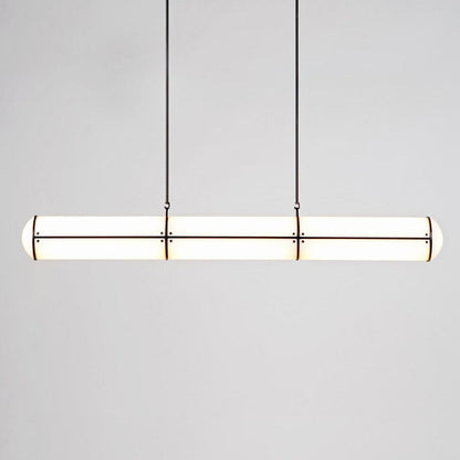 Cylindrical Endless Pendant Light L 47.2″ x H 35″ / L 120cm x H 89cm / Black & White / Warm Light Pendant light
