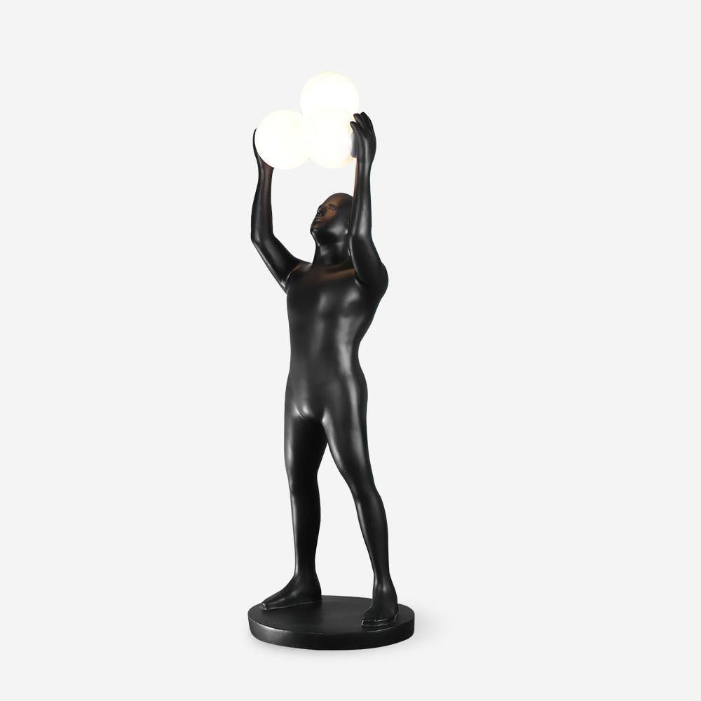 Enlightened Figure Sculptor Floor Lamp Dia 23.6″ x H 74.8″ / Black / US Plug Floor lamp