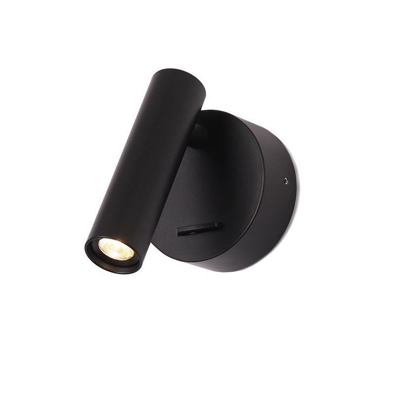 Reading LED Bedroom Wall Lamp Dia 3.1″ x H 4.3″ / Dia 8cm x H 11cm / Black / Warm Light Wall lamp