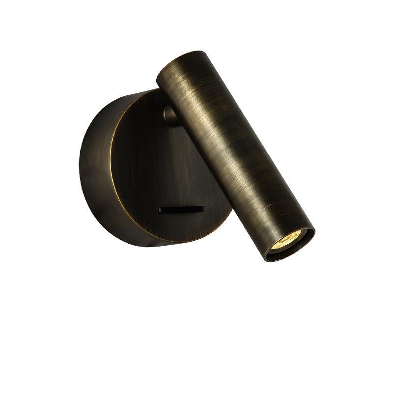 Reading LED Bedroom Wall Lamp Dia 3.1″ x H 4.3″ / Dia 8cm x H 11cm / Brushed Bronze / Warm Light Wall lamp
