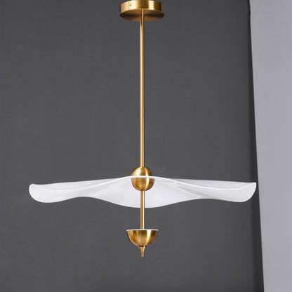 Envolee Double Biscuit Pendant Light Dia 23.6’’ x H 23.6’’ / Dia 60cm x H 60cm / Gold & White / Warm Light Pendant light
