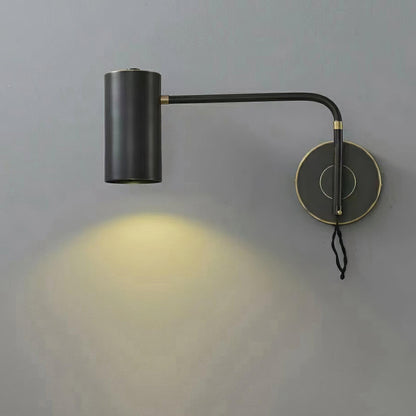 Envoy Swing Sconce Dia 14.5″ x H 14.1″ / Dia 37cm x H 36cm / black + gold Wall lamp