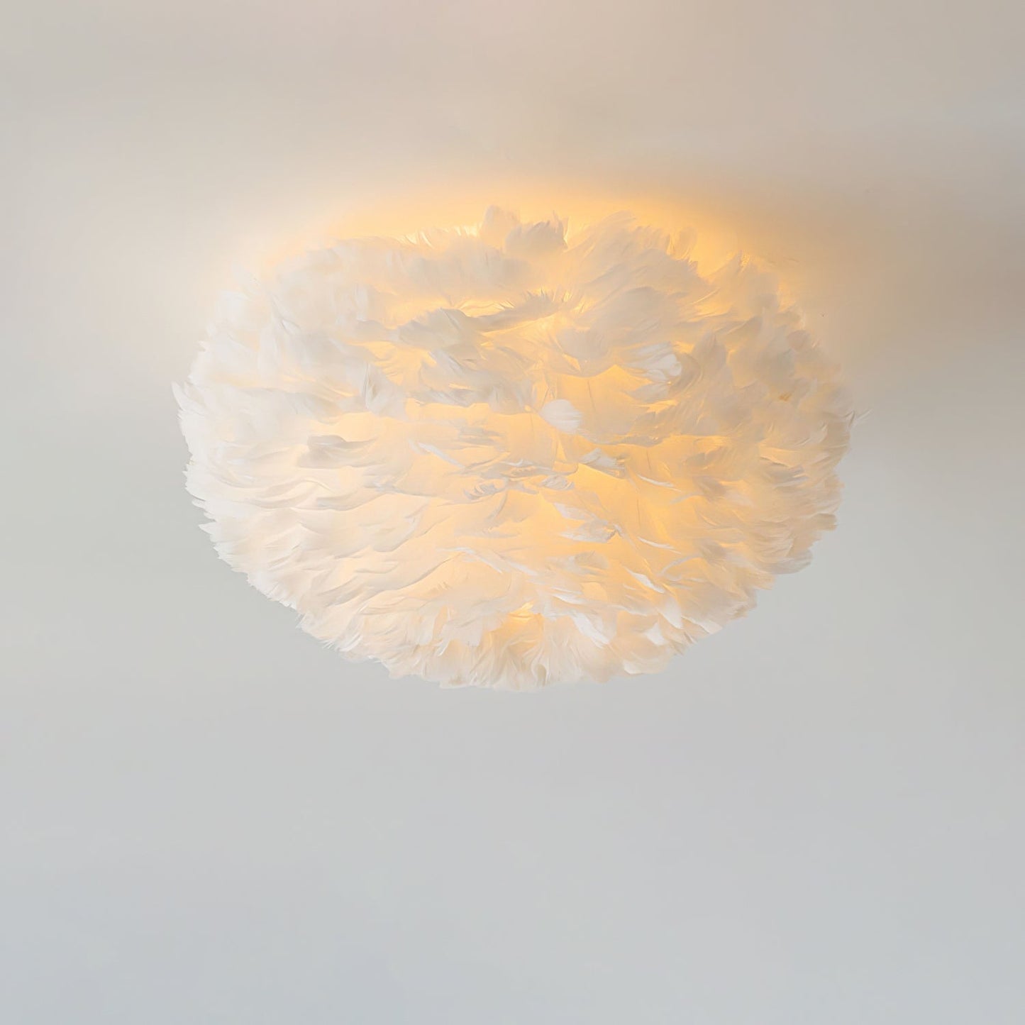 Feathered Ceiling Lamp Dia 19.7″ x H 11.8″ / White Ceiling lamp