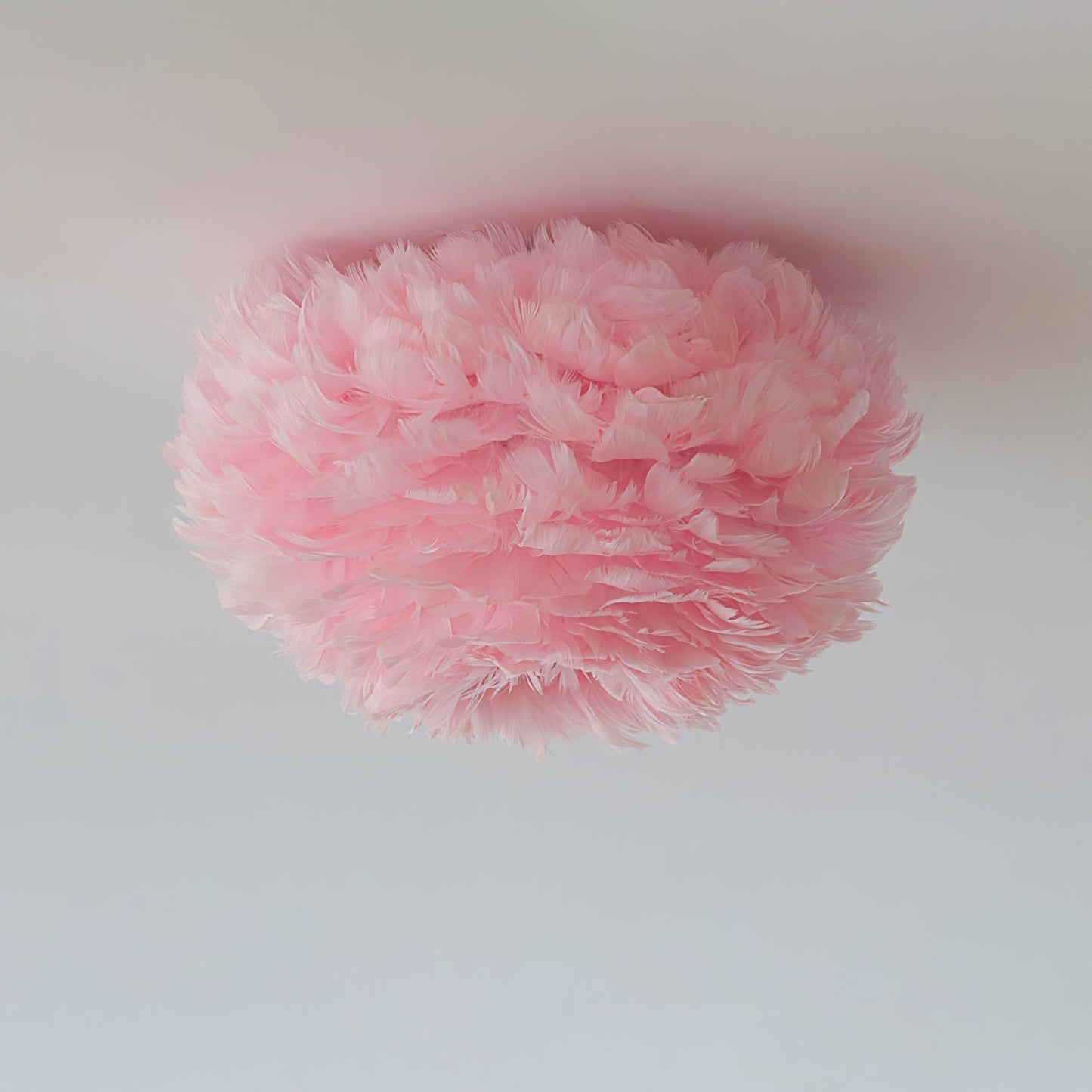Feathered Ceiling Lamp Dia 15.7″ x H 9.8″ / Pink Ceiling lamp