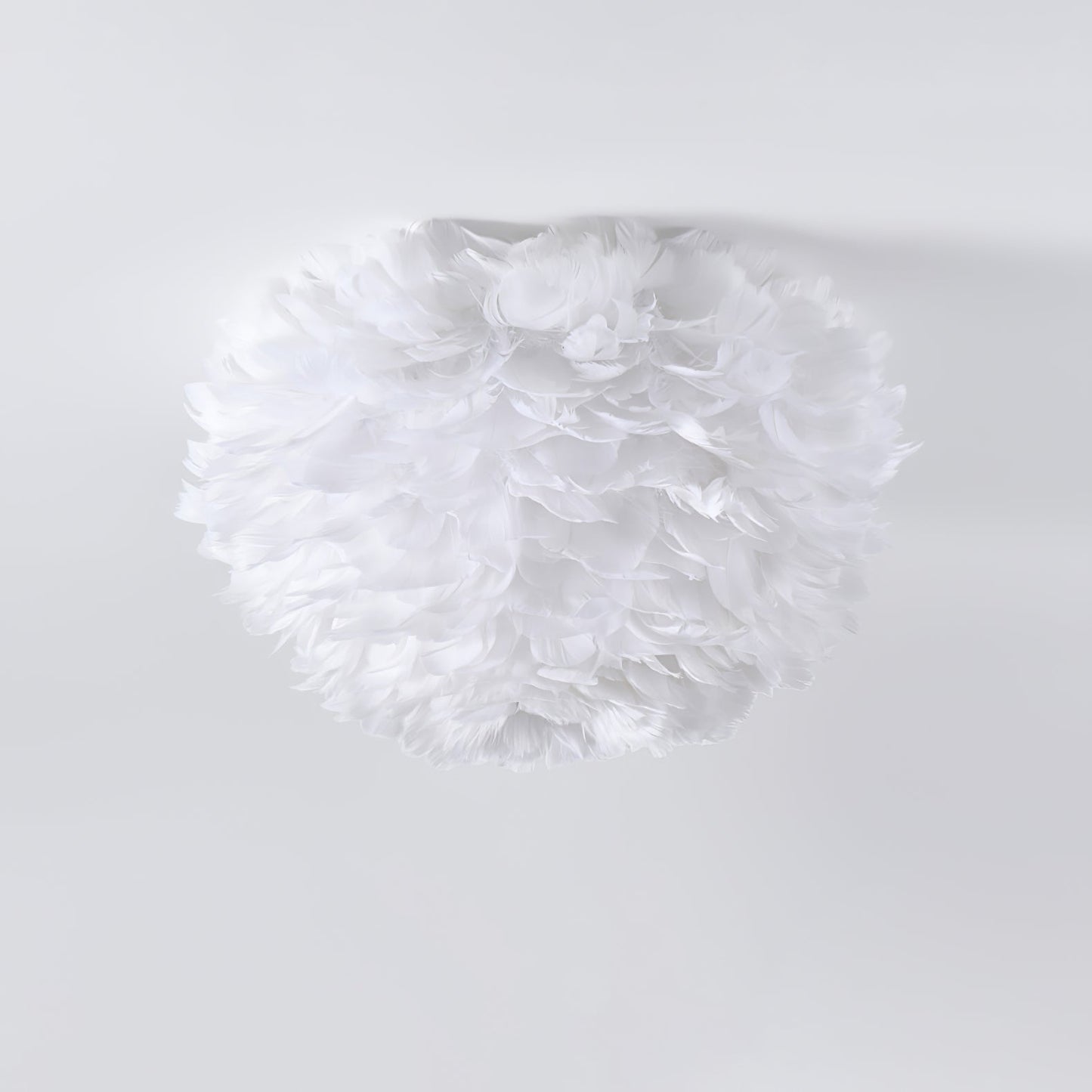 Feathered Ceiling Lamp Dia 15.7″ x H 9.8″ / White Ceiling lamp