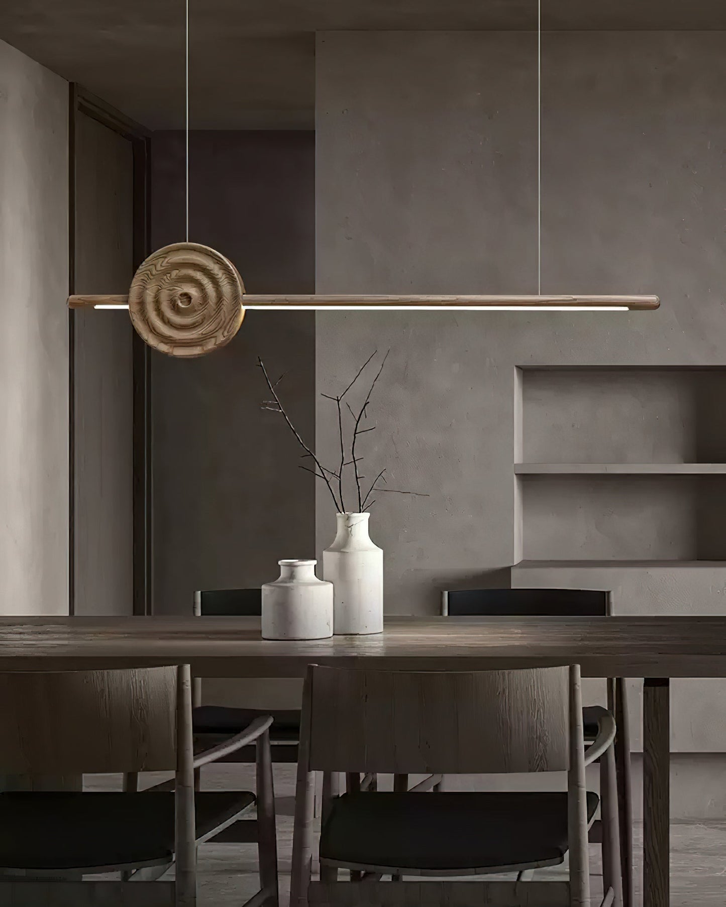 Erhu Wood Chandelier Chandelier