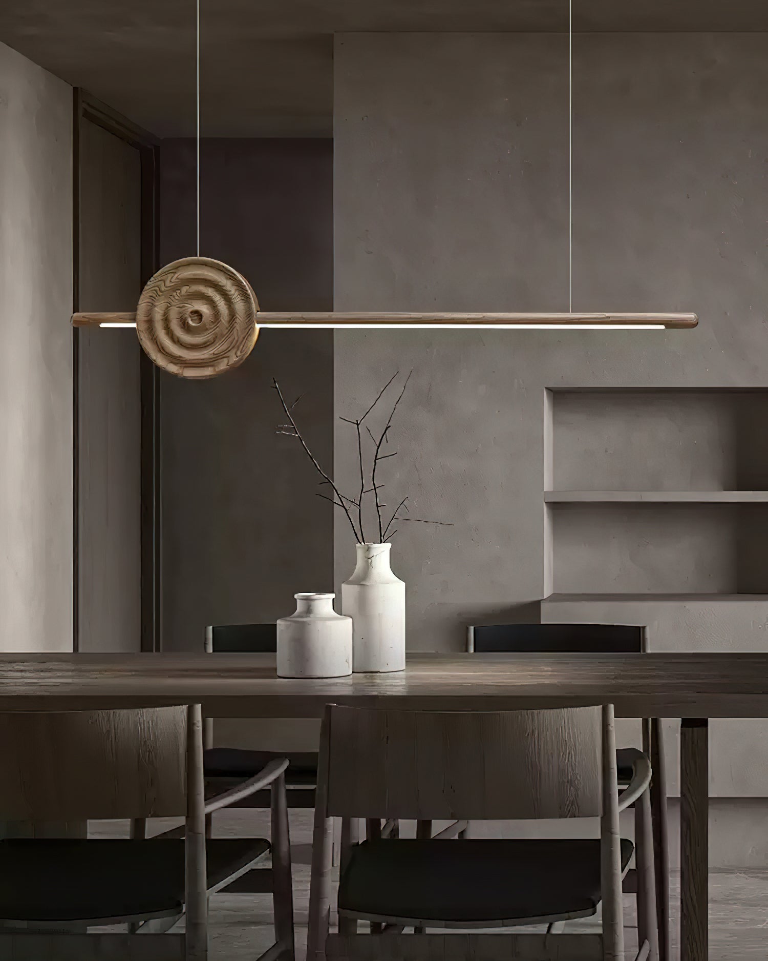Erhu Wood Chandelier Chandelier