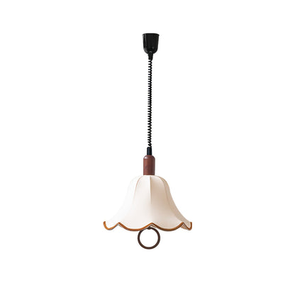 Eryn Fabric Pendant Light Dia 15.4″ x H 17.3″ / Dia 39cm x H 44cm / Dark walnut & Beige Pendant light