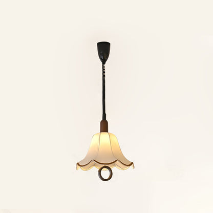 Eryn Fabric Pendant Light Dia 15.4″ x H 17.3″ / Dia 39cm x H 44cm / Dark walnut & Beige Pendant light