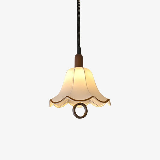 Eryn Fabric Pendant Light Dia 15.4″ x H 17.3″ / Dia 39cm x H 44cm / Dark walnut & Beige Pendant light