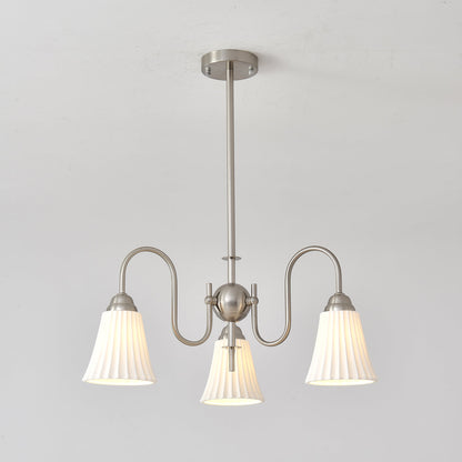 Esther Chandelier 3 heads Dia 24.4″ x H 18.9″ / Dia 62cm x H 48cm / Nickel Chandelier