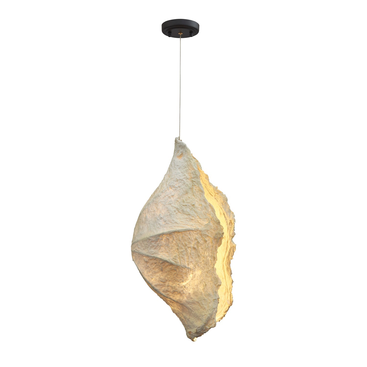 Etaias Pendant Lamp L 13.8″ x W 9.8″ x H 25.6″ / L 35cm x W 25cm x H 65cm / Beige / Warm Light Pendant light