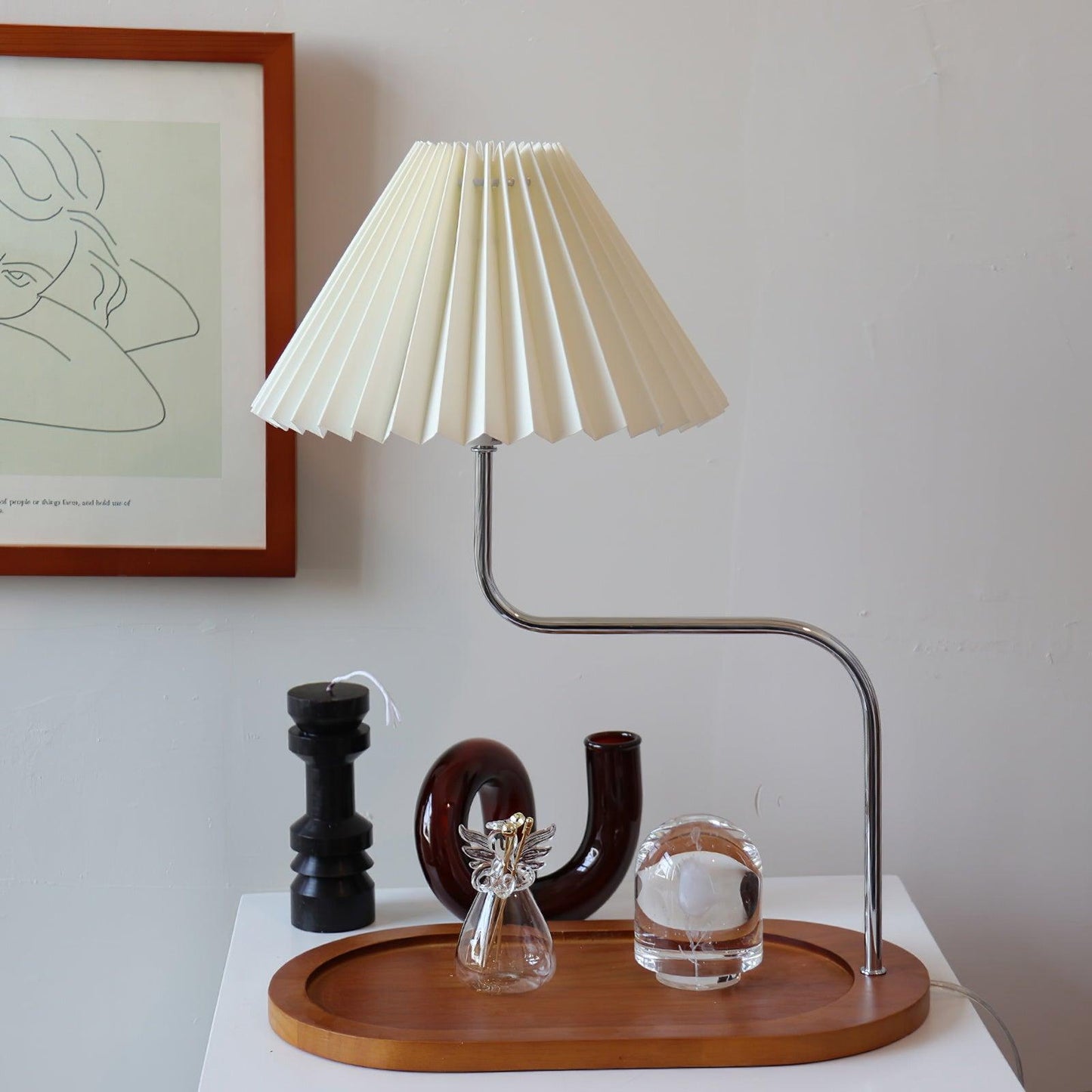 Eterna TL Table Lamp Dia 13.7″ x H 17.7″ / Dia 35cm x H 45cm / Beige / US Plug Table lamp