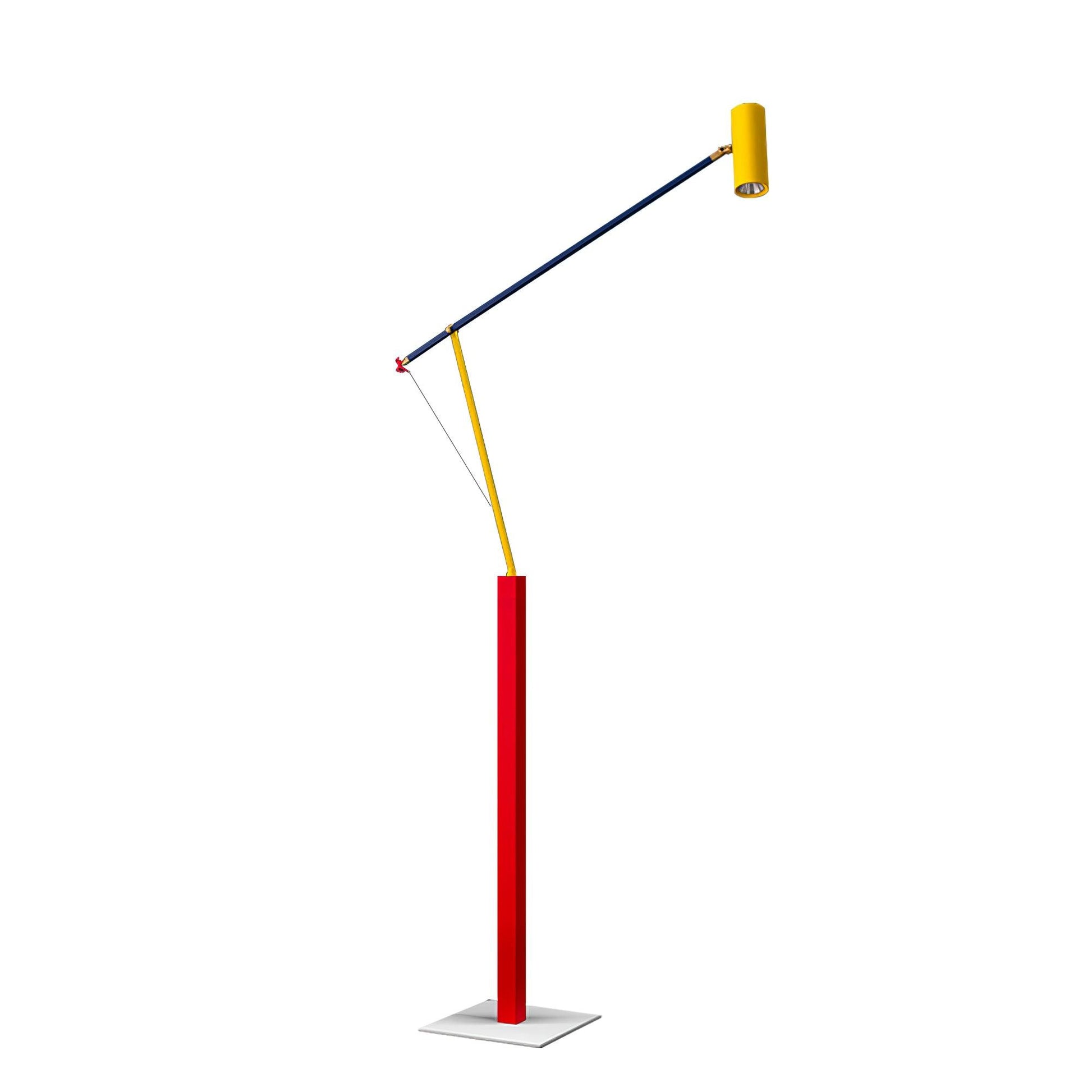 Ettorino Floor Lamp L 29.5″ x H 66.9″ / L 75cm x H 170cm / Red & Yellow & Blue / US Plug Floor lamp