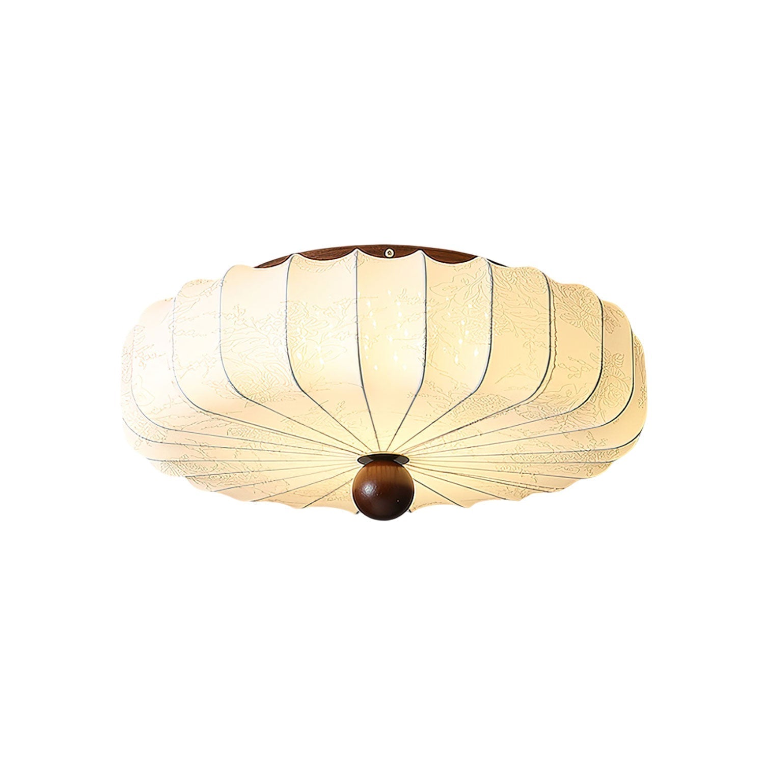 Evelune Petal Ceiling Light Dia 15.7″ x H 8.2″ / Walnut color & Beige / Warm Light 1001 Ceiling lamp