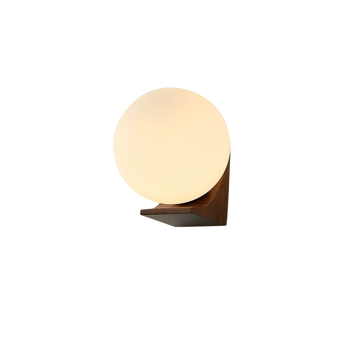 Evelyn Orb Wall Lamp Dia 5.3″ x H 5.3″ / Dia 13.5cm x H 13.5cm / Black Walnut & White Wall lamp