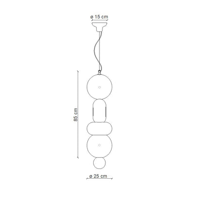 Bumbum Tall Stacked Pendant