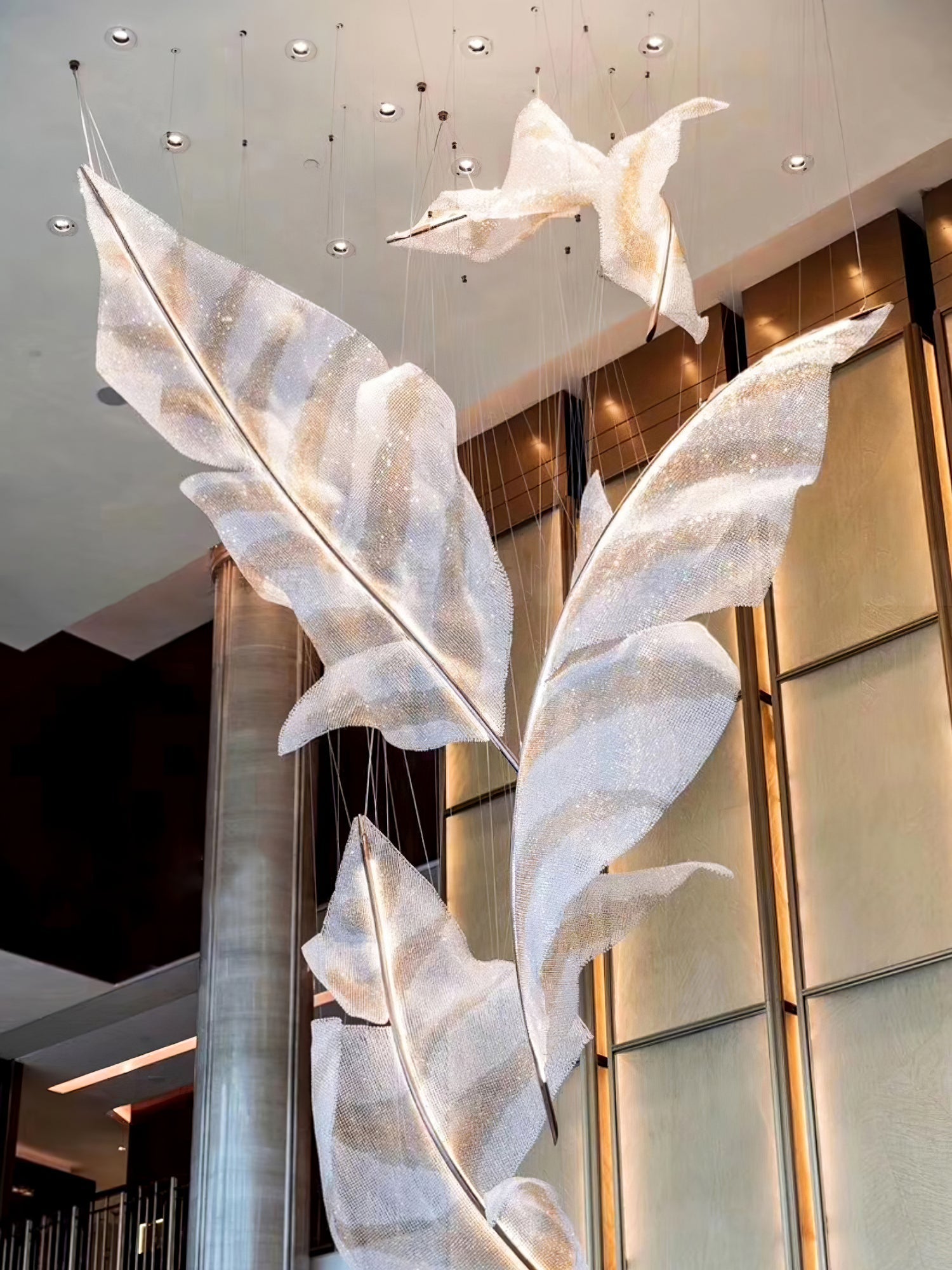 Falling Leaves Glass Chandelier Chandelier