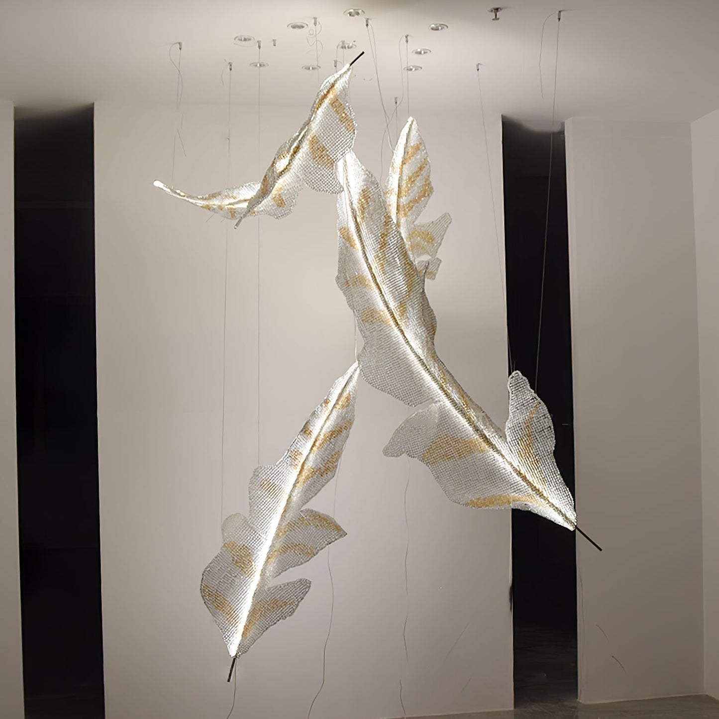 Falling Leaves Glass Chandelier Chandelier