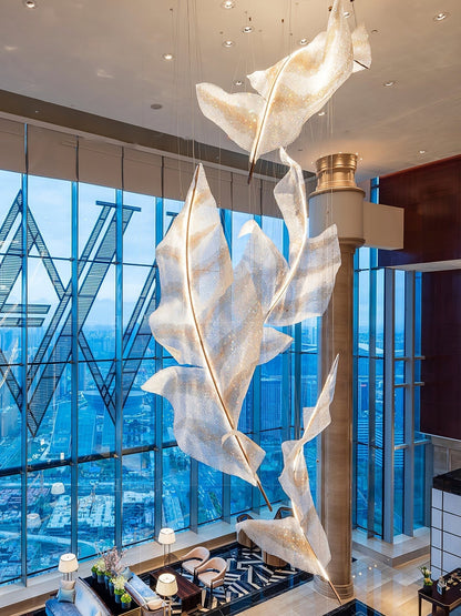 Falling Leaves Glass Chandelier Chandelier